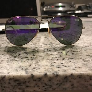 Purple lens raybans